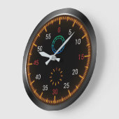 Ronde wandklok van snelheidsmeter grote klok (Hoek)
