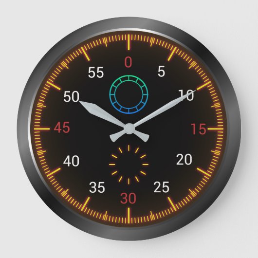 Ronde wandklok van snelheidsmeter grote klok (Voorkant)