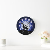Ronde Werewolf Lune Phase Mauvaise Horloge Lune (Maison)
