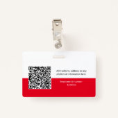Ronde werknemersfoto, QR-code, Logo, naam Badge (Achterkant met clip)