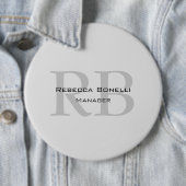 Ronde White Grey Monogram Manager Ronde Button 6,0 Cm (In situ)
