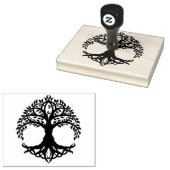 Ronde, witte achtergrond rubberstempel (Gestempeld)