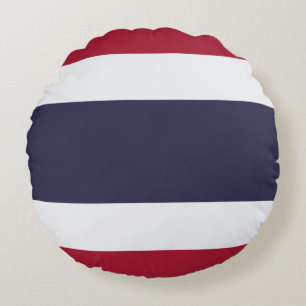 Ronde Worpkussen met vlag van Thailand Rond Kussen