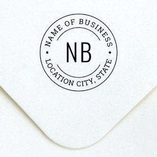 Ronde Zakelijke Initiaal Monogram Merken Zelfinktende Stempel