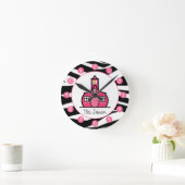 Ronde Zebra Imprimer Horloge Personnalisée Pour Les Ense (Maison)