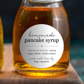 Ronde Zelfgemaakte Syrup Gift Label Sticker