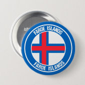 Rondemailm van de Faeröer Ronde Button 7,6 Cm (Voorkant /achterkant)