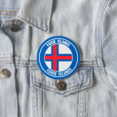 Rondemailm van de Faeröer Ronde Button 7,6 Cm (In situ)