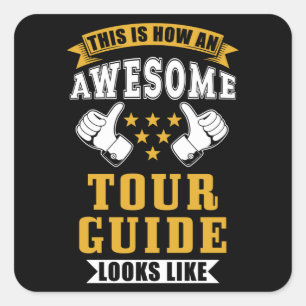 Rondgids Vierkante Sticker