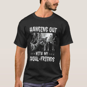 Rondhangen met mijn griezelvrienden Zombie Kat Hal T-shirt