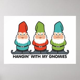 Rondhangen Met Mijn Tuinkabouters Schattig Poster