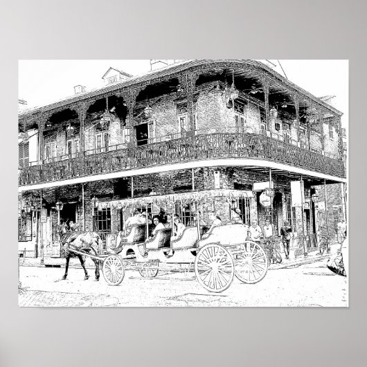 Rondleiding French Quarter  ---  Kunstprint Poster (Voorkant)
