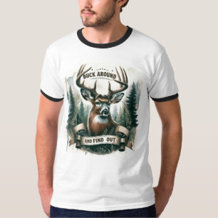 Rondneuzen en erachter komen, hertenseizoen t-shirt