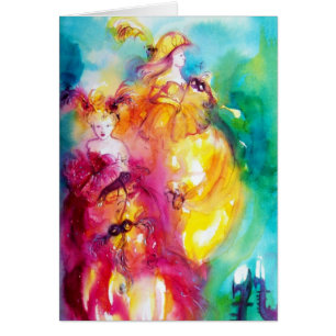 Rondò à Lagoon Carnaval vénitien aquarelle