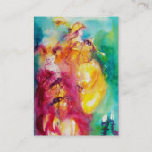 RONDO IN LAGOON, rood blauw roze geel Visitekaartje (Achterkant)