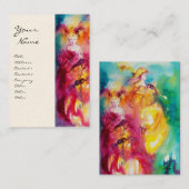 RONDO IN LAGOON, rood blauw roze geel Visitekaartje (Voorkant / Achterkant)