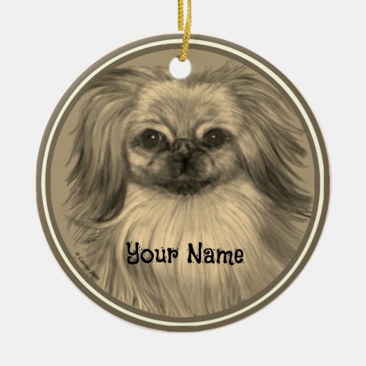Rondo Pekingese dog ornament (Voorkant)