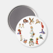 Rondom Alice in Wonderland Magneet (Voorkant / Achterkant)