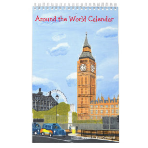 Rondom de wereldkalender kalender