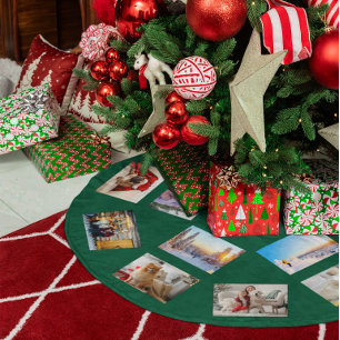 Rondom foto-collage jager groen kerstboom rok