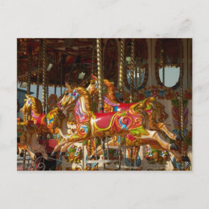 Rondpaarden Feestdagenkaart