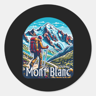 Rondreis Mont Blanc Tmb Zwitserland Italië Frankri Ronde Sticker