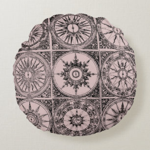 Ronds Ancien Rose Vent Coussins Graphique