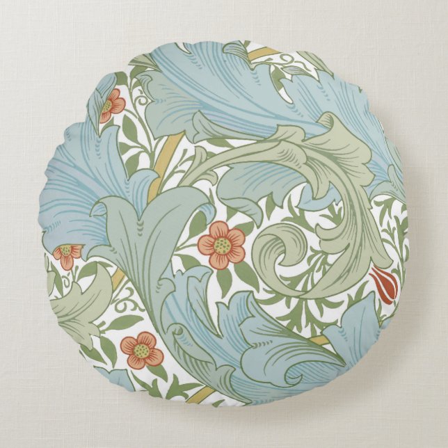 Ronds Coussins de papier peint de William Morris (Devant)