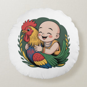 Ronds Coussins rond Chloe Bébé Embrasse Le Coq