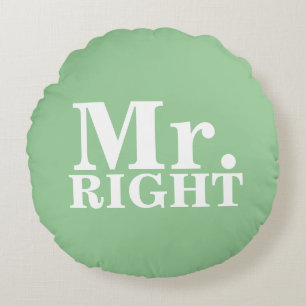 Ronds M. Right & Mme Toujours droite Coussins personnali