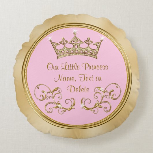 Ronds Rose et or Notre petite princesse Coussins (Devant)