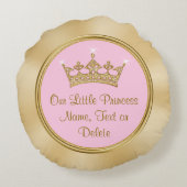 Ronds Rose et or Notre petite princesse Coussins (Dos)