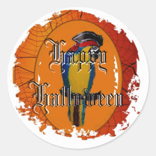 Rondtrekkers met verdringing ronde sticker