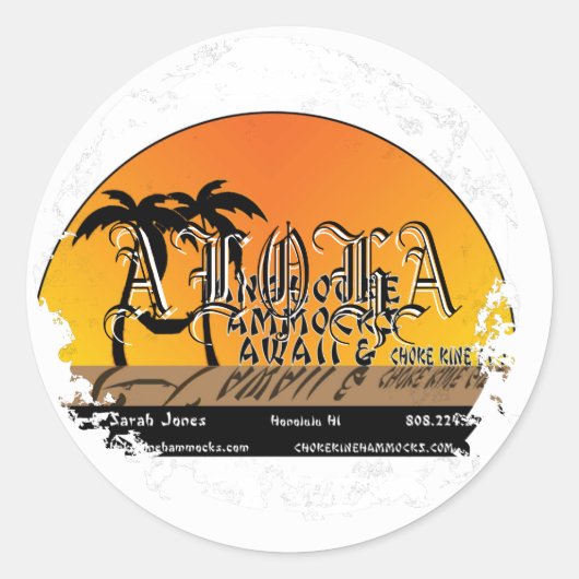 Rondtrekkers met verdringing ronde sticker (Voorkant)