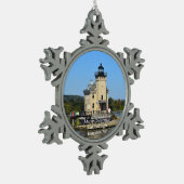 Ronduit Licht Sneeuwvlok Kerstmis Ornament (Links)