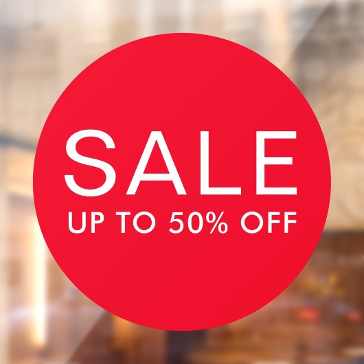 Rondverkoopteken met aangepaste tekst of maximaal raamsticker (Vel 2)