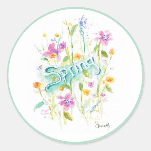 Rondvloerklepzegel Ronde Sticker (Voorkant)