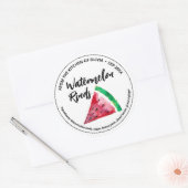 Rondwatermeloenslijm Ronde Sticker (Envelop)