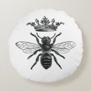 Rondwerpkussen met koningin rond kussen