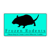 Rongeurs congelés - Étiquette bleu (Devant)