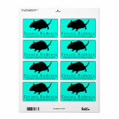 Rongeurs congelés - Étiquette bleu (Feuille entière)