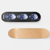 RONIN BRAND BLACK SKID ROW SKULLS Skateboard Decli (Horizontaal)