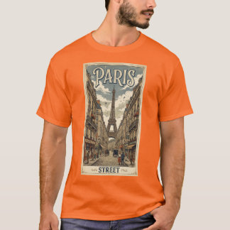 Ronins passen Retro Parijsstraat T-shirt