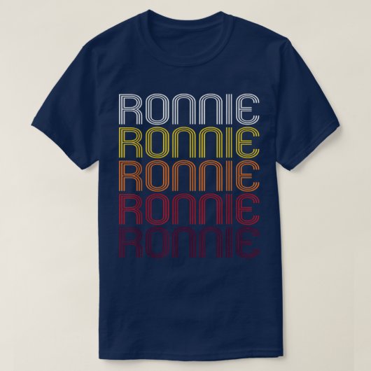 Ronnie Retro Wordmark Pattern -  stijl T-shirt (Design voorkant)