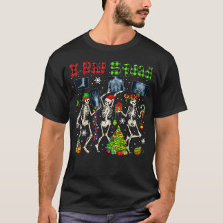 Röntgen-eenheid Kerstmis Drie Kerstman Rendier Elf T-shirt