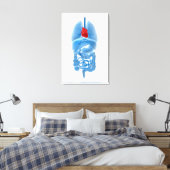 röntgenAfbeelding van interne organen met hart Canvas Afdruk (Insitu (Slaapkamer))