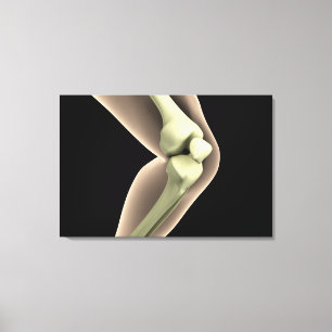 RöntgenAfbeelding van knie 2 Canvas Afdruk