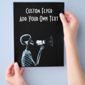 Röntgenbot op megafoon - BLUW Flyer (Hand)