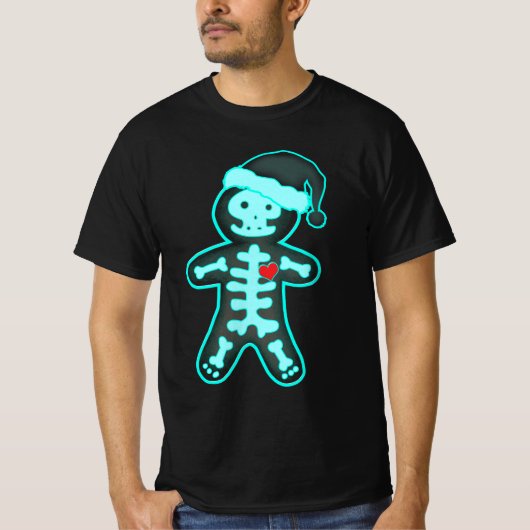 Röntgenbrood Man Skeleton Kerstmis Xra T-shirt (Voorkant)