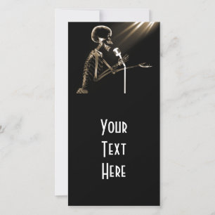 Röntgenfoto SKELET ZINGT OP RETRO MIC - SEPIA